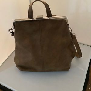 Tan Suede Crossbody/Backpack Purse